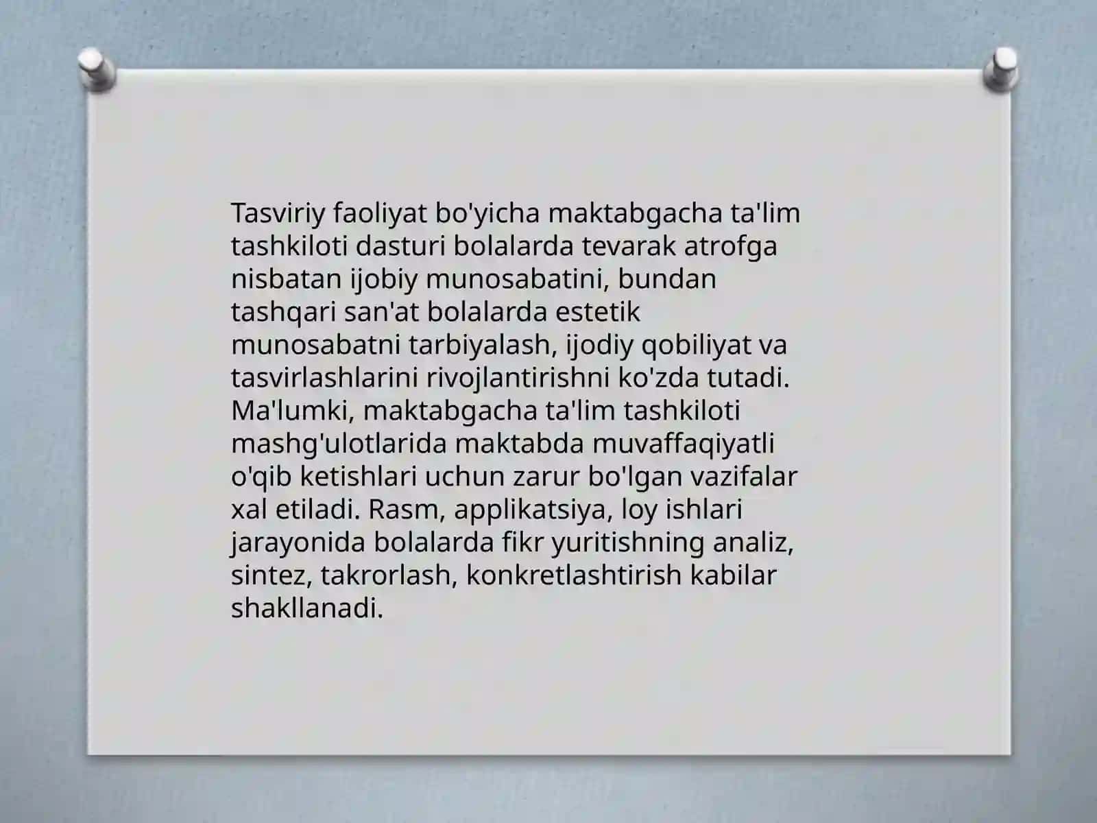 MAKTABGACHA YOSHDAGI BOLALARNI TASVIRIY QOBILIYATI VA IJODKORLIGINI RIVOJLANTIRISH 4