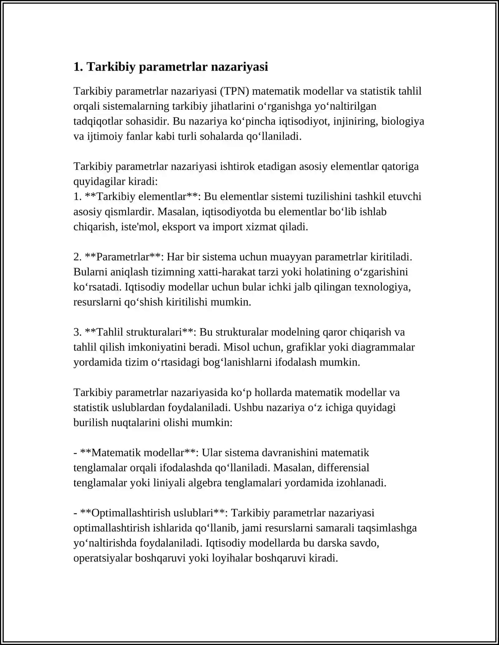 TARKIBIDA L, R, C BO‘LGAN CHIZIQLI O‘ZGARUVCHANTOKZANJIRINAZARIYASIVA HISOBLASHUSULLARI 4