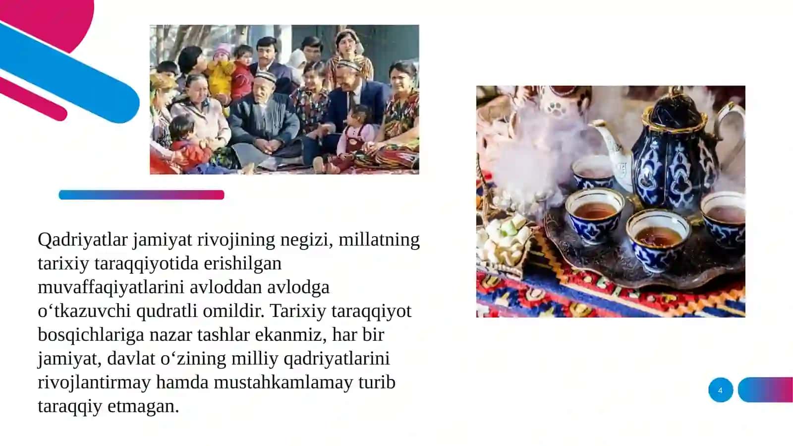 Tarbiya darslarida milliy qadriyatlar,urf-odatlar va marosimlarni o'rganish 4