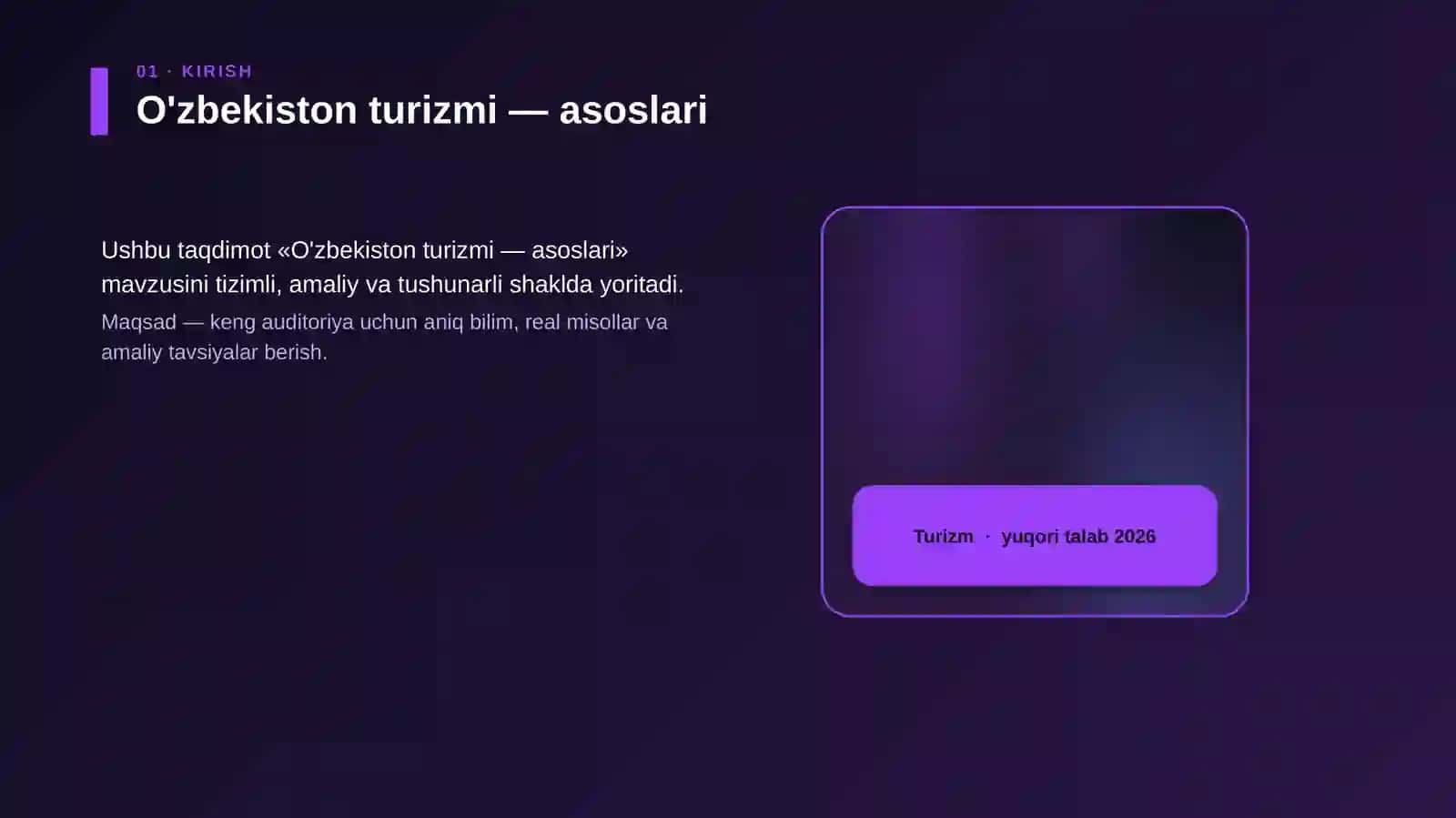 O'zbekiston turizmi — asoslari 4