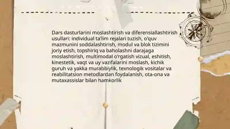 Individualizatsiyalashgan ta'lim rejalarini (ITR) ishlab chiqish va joriy etish 4