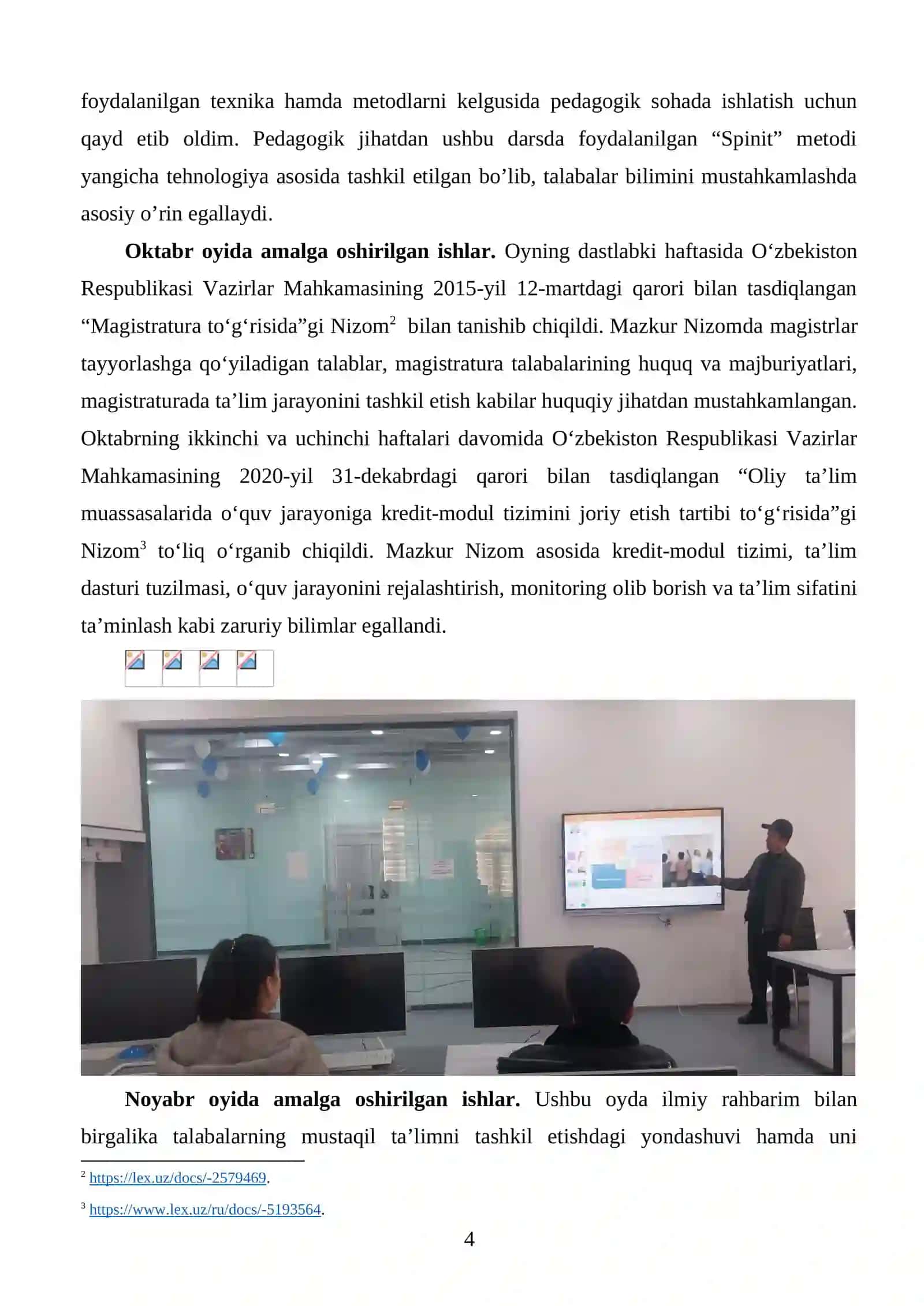 Magistratura bo'limi "Tarix va falsafa" kafedrasi 4