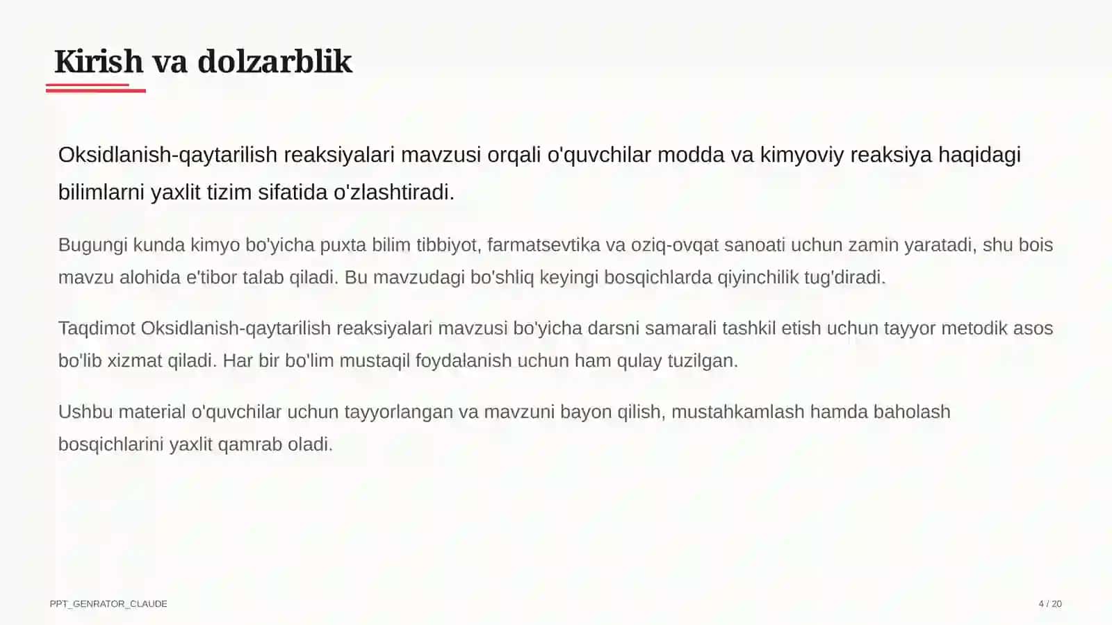 Oksidlanish-qaytarilish reaksiyalari (8-sinf) 4