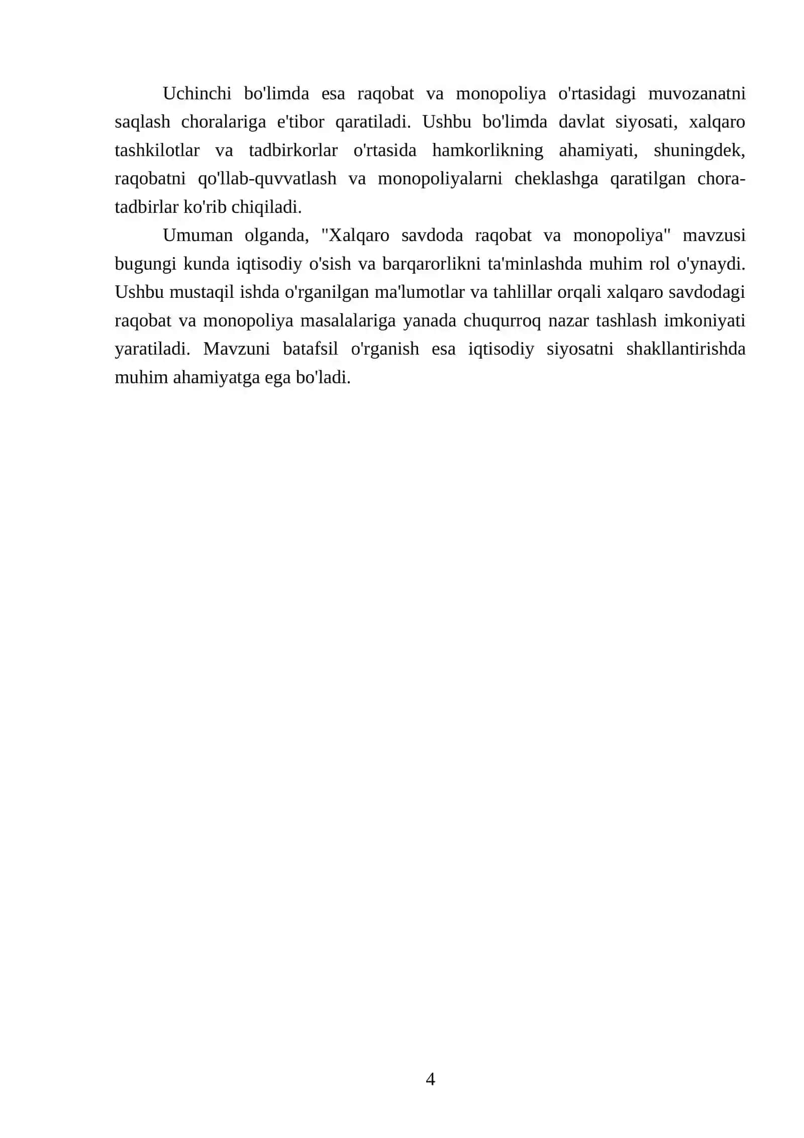 Xalqaro savdoda raqobat va monopoliya 4