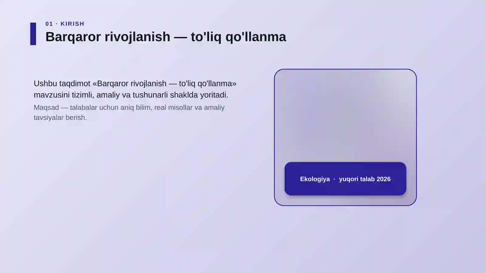 Barqaror rivojlanish — to'liq qo'llanma 4