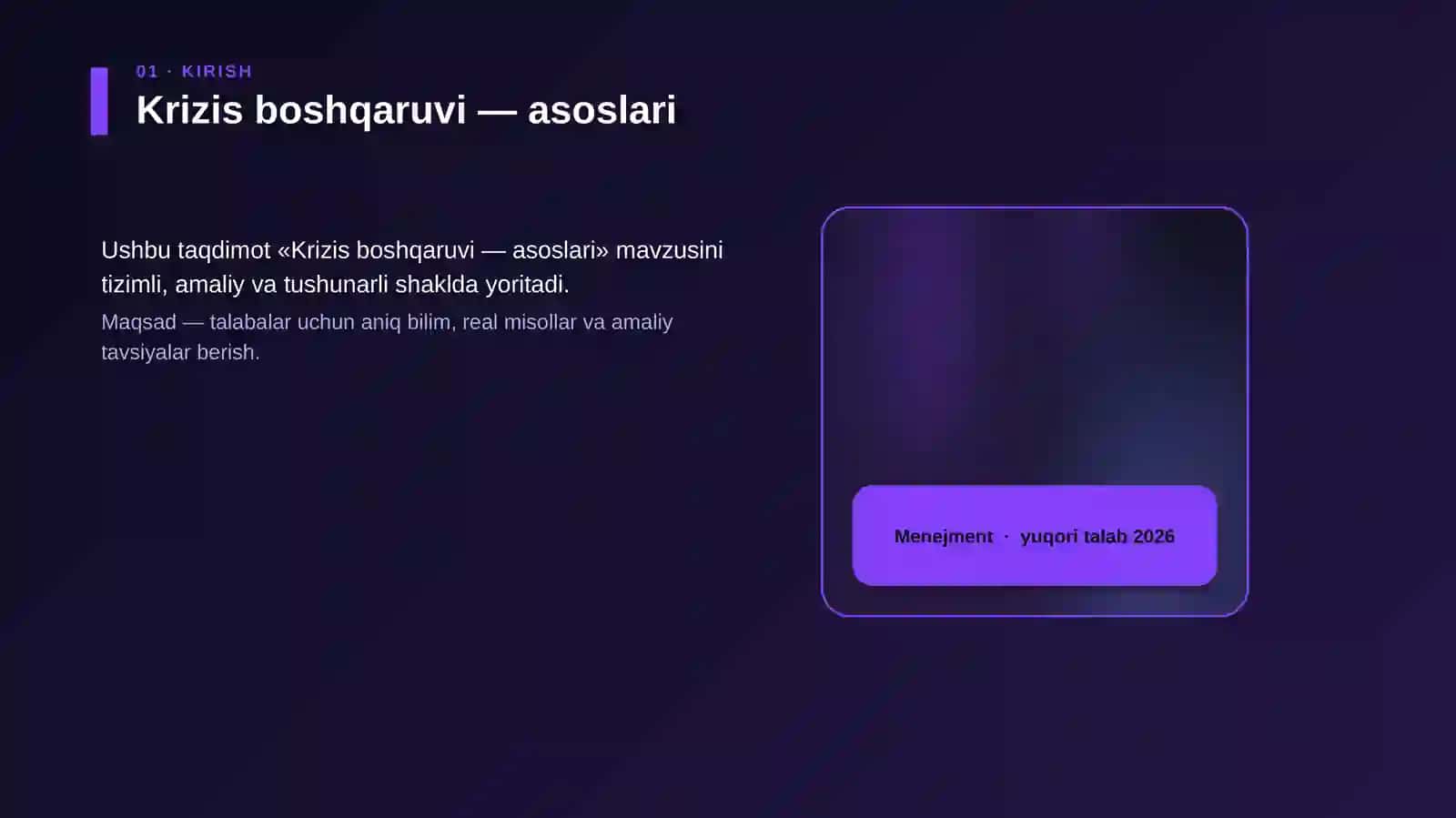Krizis boshqaruvi — asoslari 4
