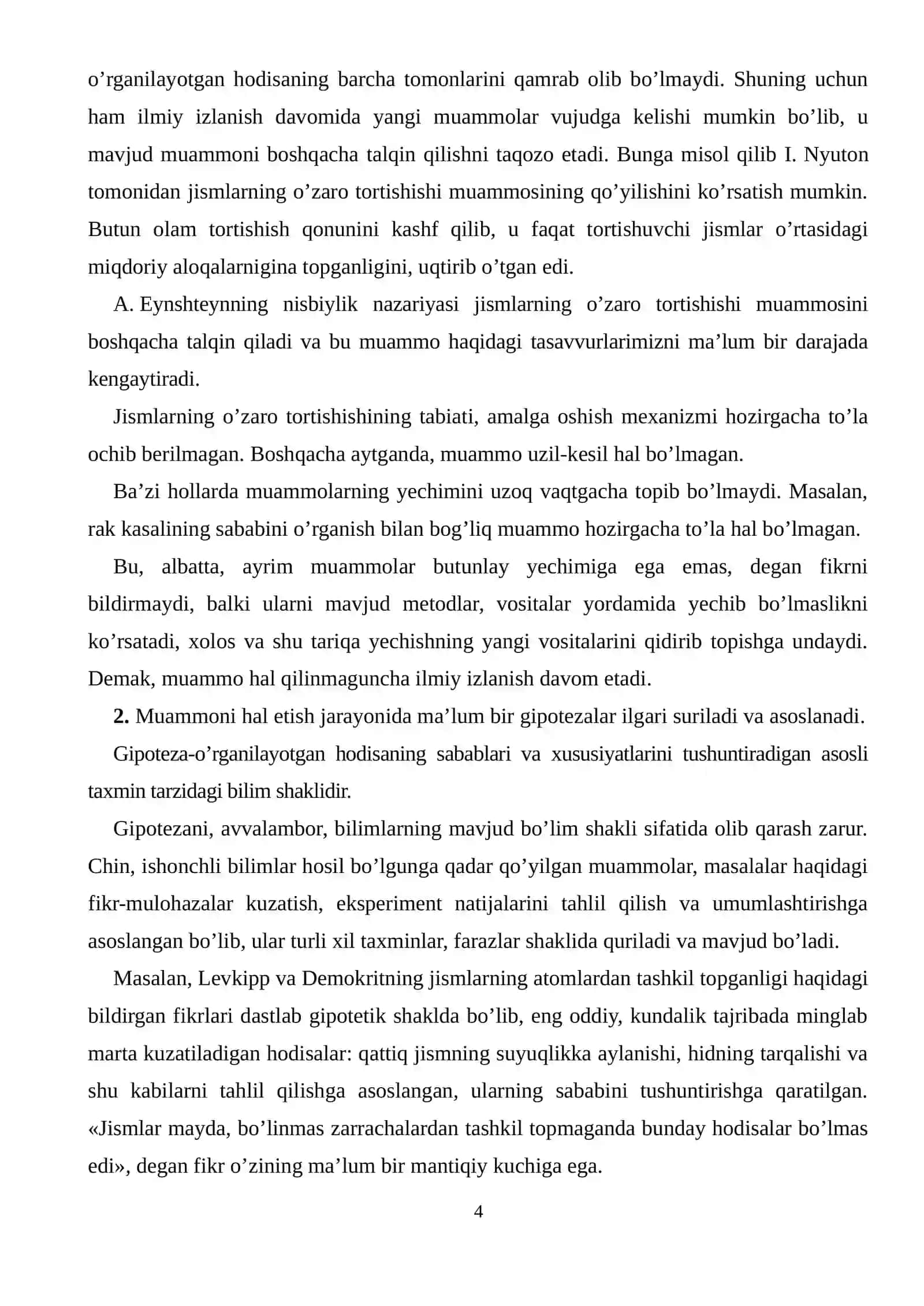 Ilmiy gipoteza (2-soat) 4