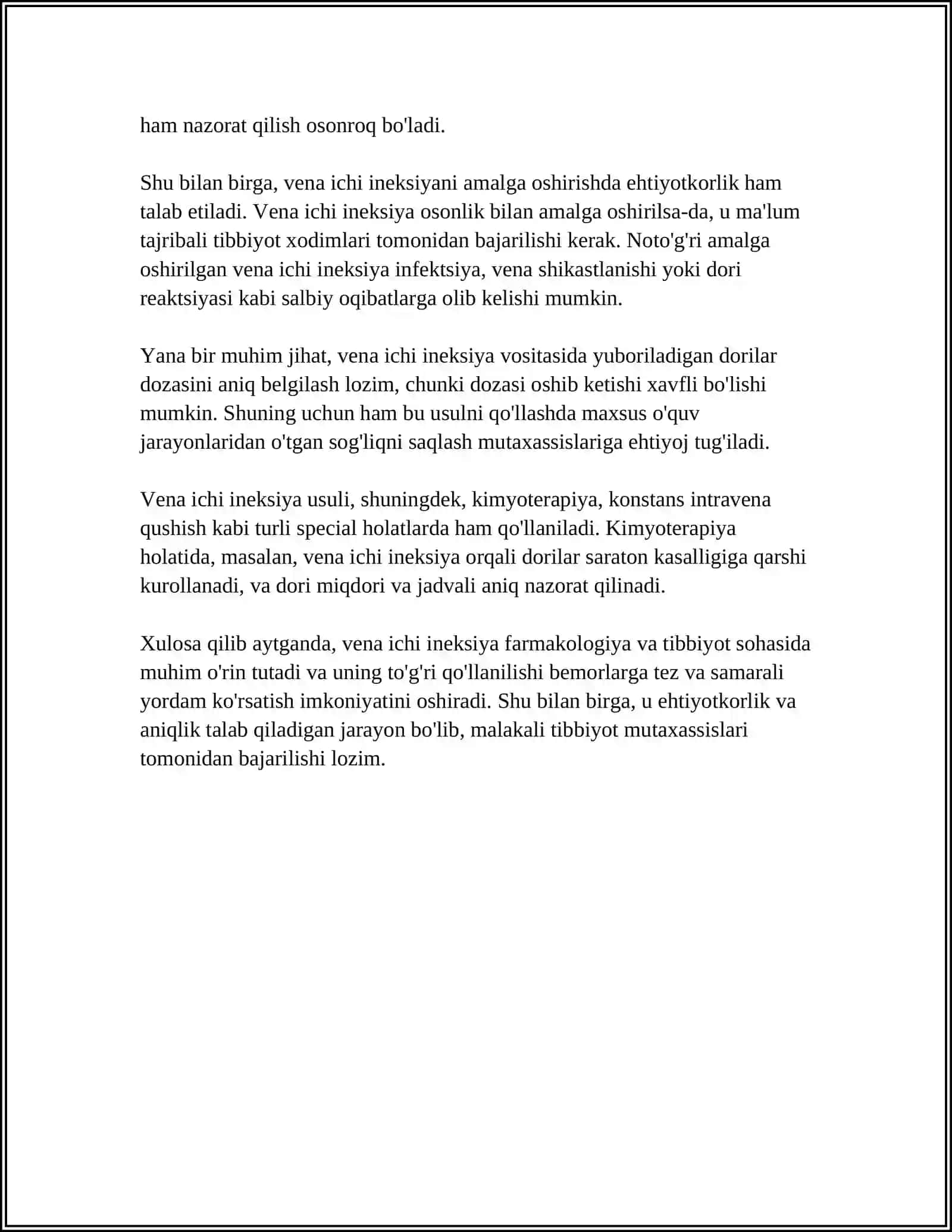 VENA ICHIGA INEKSIYA QILISH 4