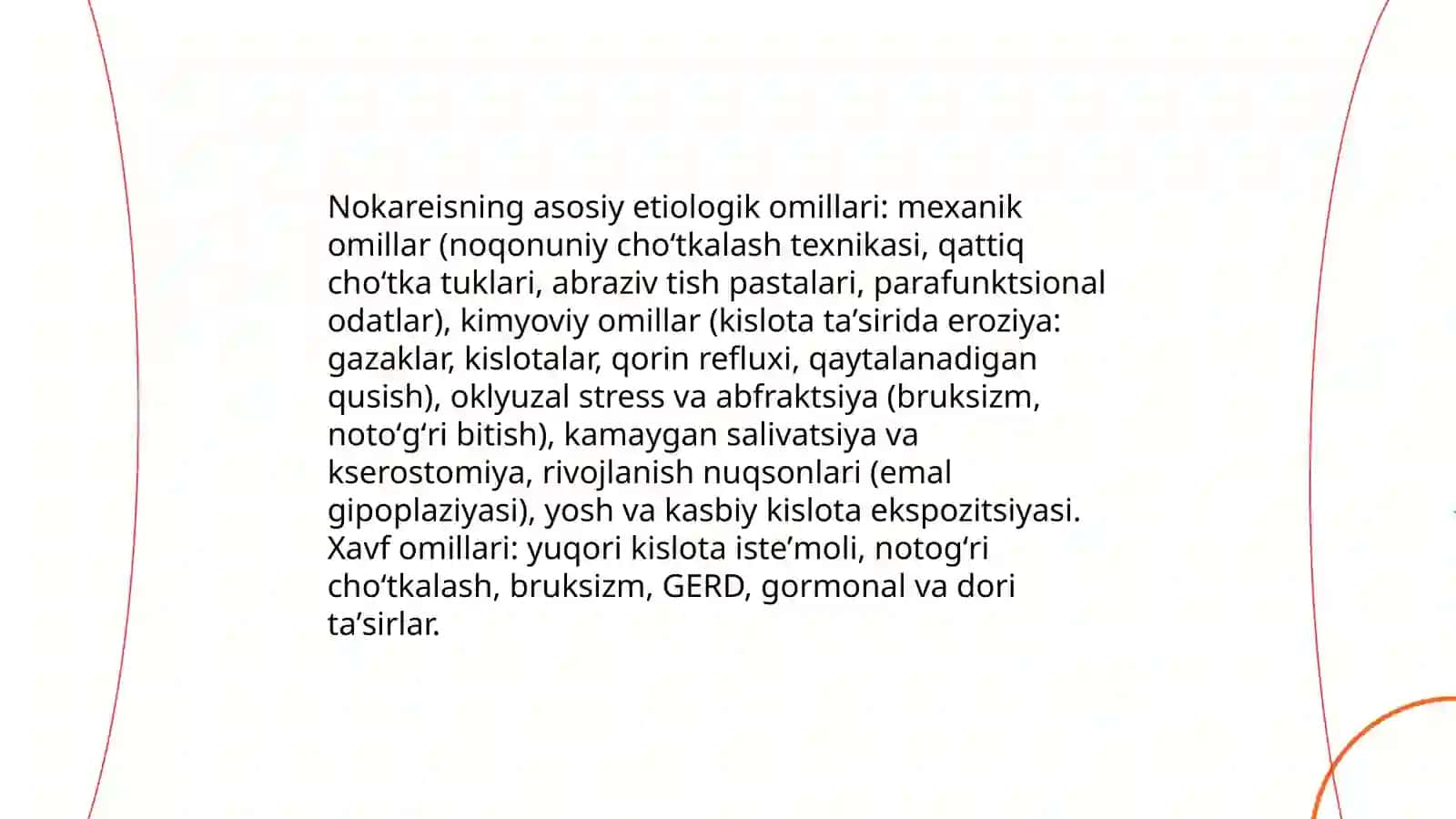 Tish qattiq to'qimalarining nokareis kasalliklari profilaktikasi 4