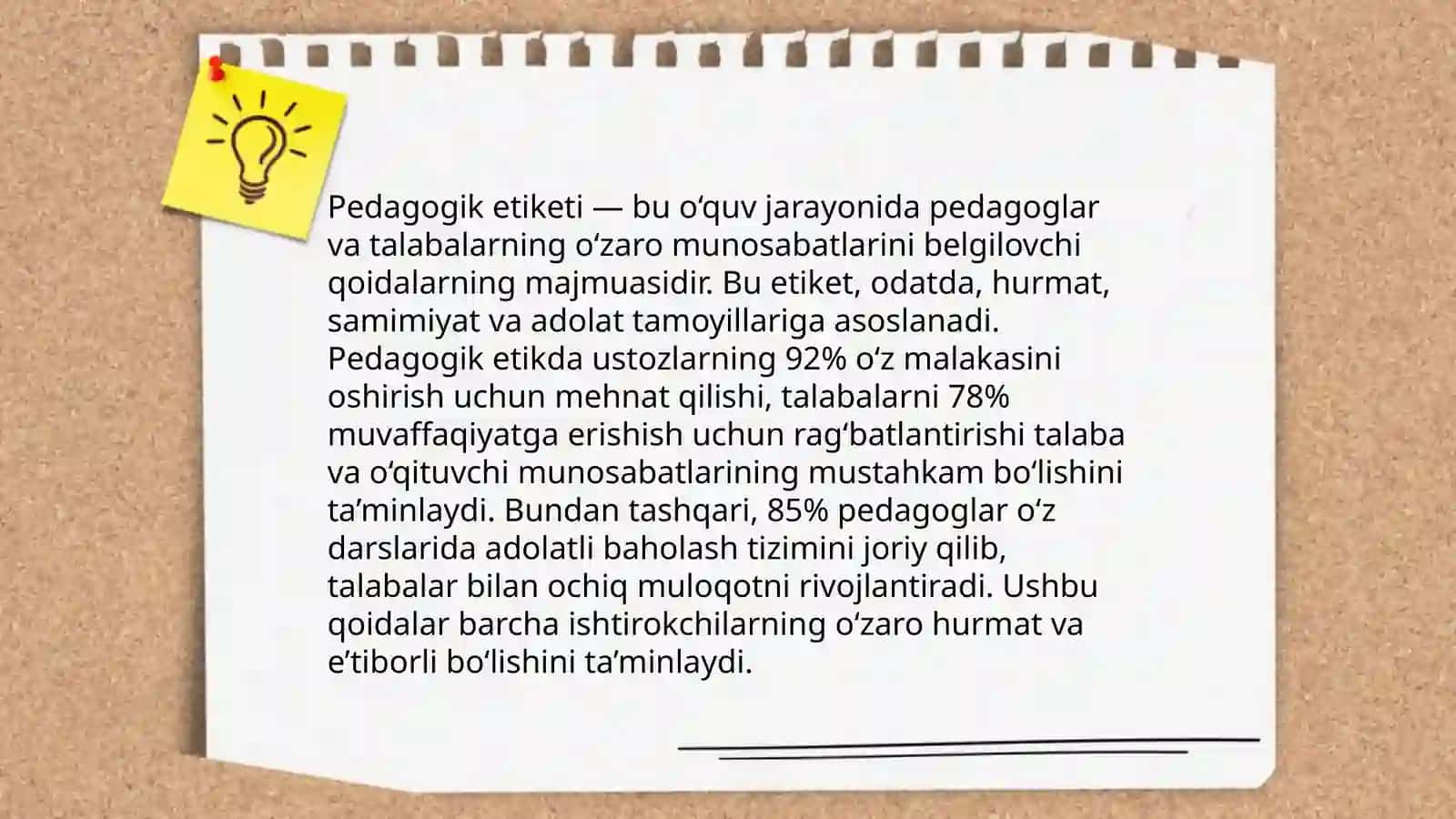 Oʻqituvchiga qoʻyiladigan talablar va uning umumlashgan modeli 4