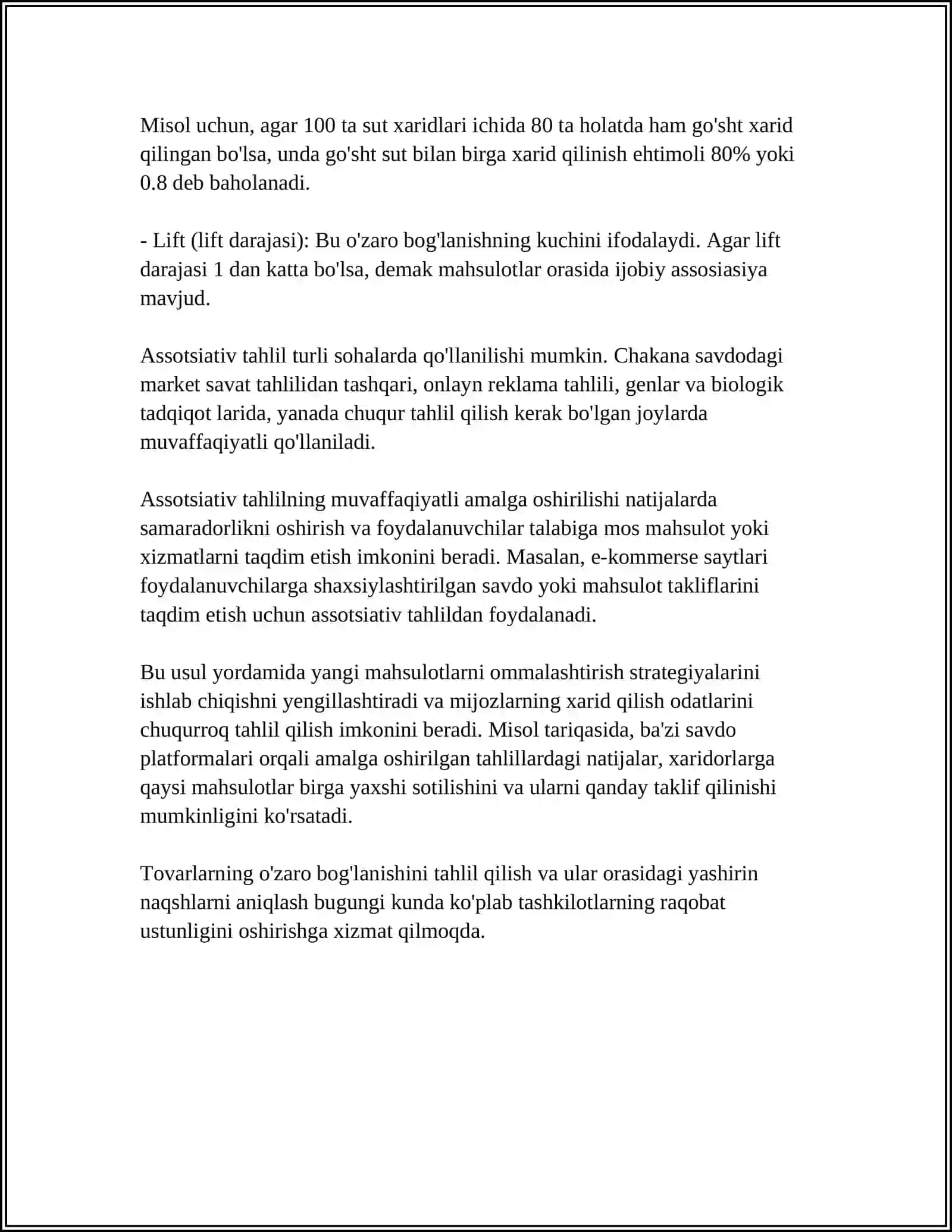 ASSOTSIATIV MUNOSABAT TAHLILI 4