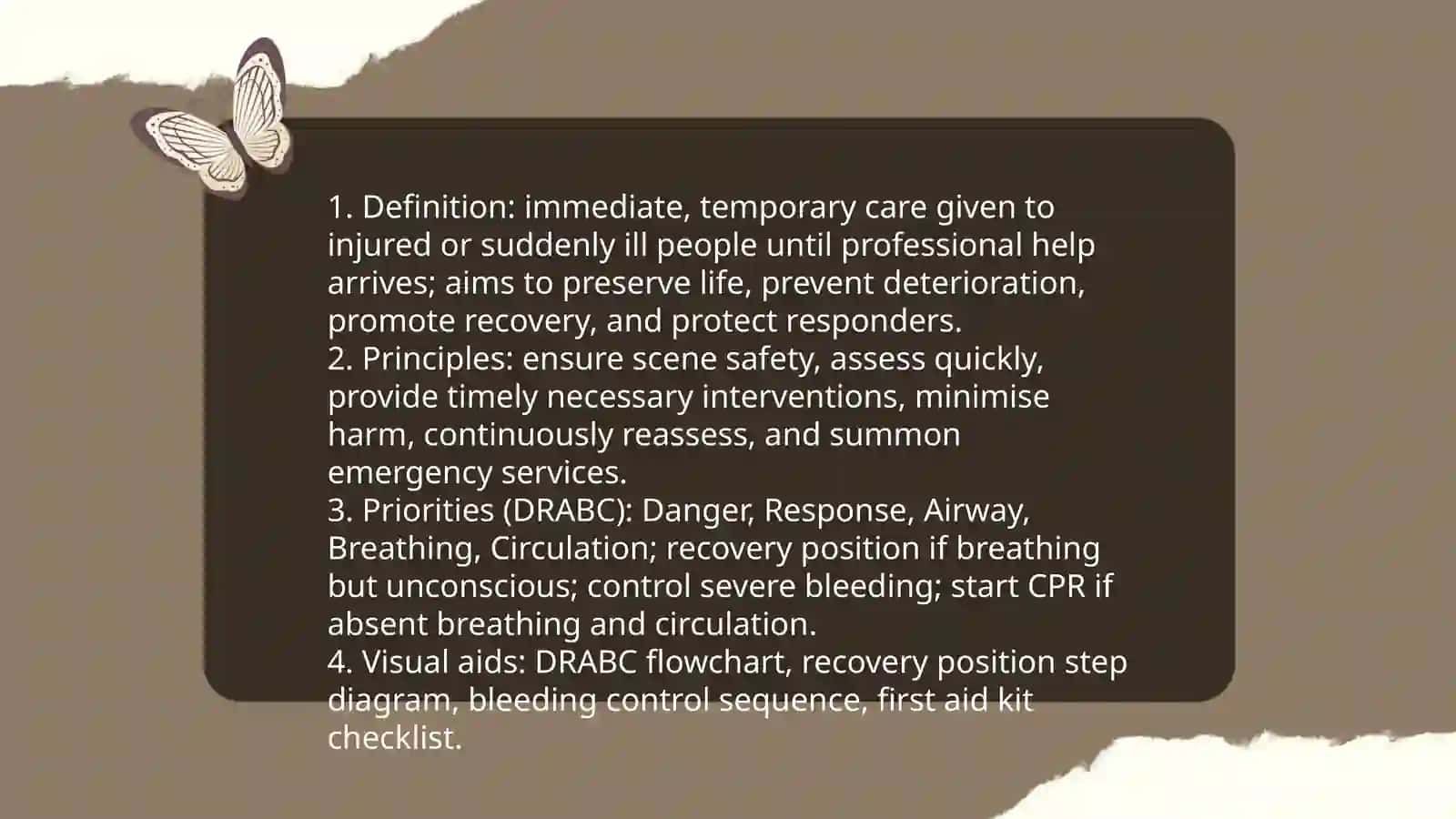 First Aid Manual — Purpose and Learning Objectives 4