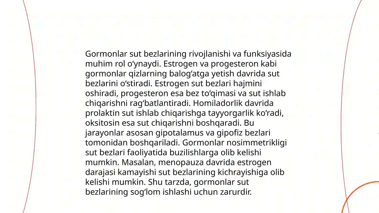 Sut bezlari faoliyatining boshqariluvi, sut bezlarining yoshga qarab o'zgarishi 4