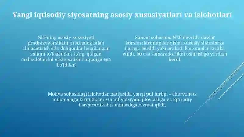 Yangi iqtisodiy siyosat 4