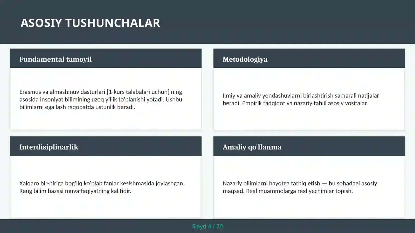 Erasmus va almashinuv dasturlari [1-kurs talabalari uchun] 4