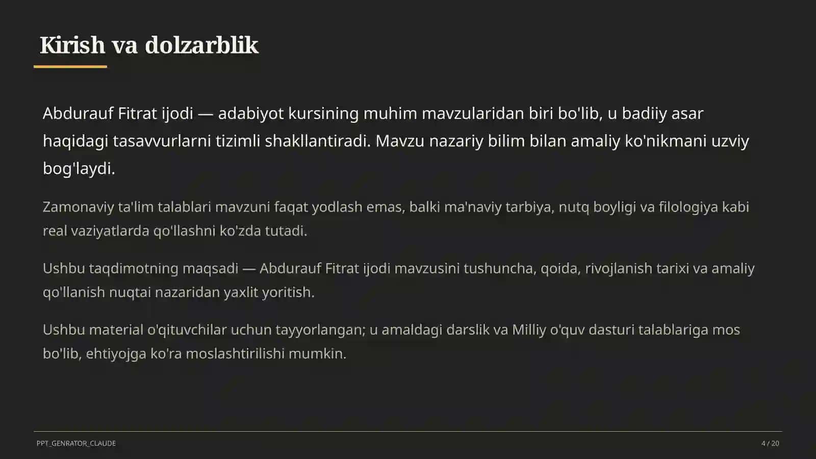 Abdurauf Fitrat ijodi (9-sinf) 4