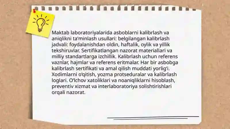 UMUMTAʼLIM MAKTABLARIDA LABORATOR INSTRUMENTAL VA JORIY SANITARIYA NAZORATI MATERIALLARI TAHLILI 4