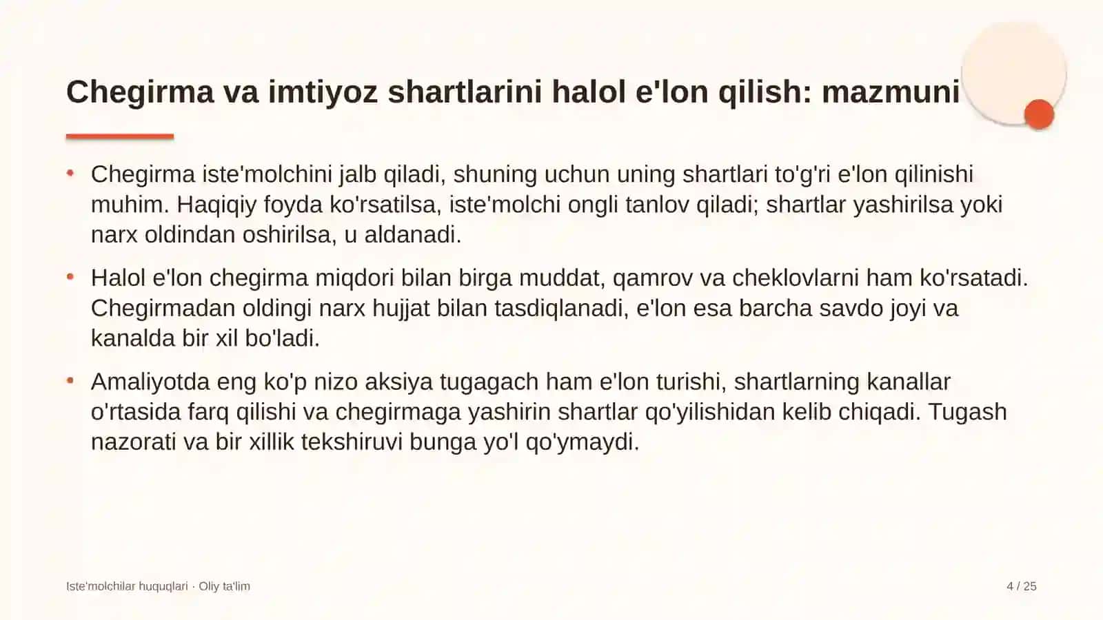 sartaroshxonalarda imtiyozli va chegirmali shartlarni halol tarzda e'lon qilish 6455 4