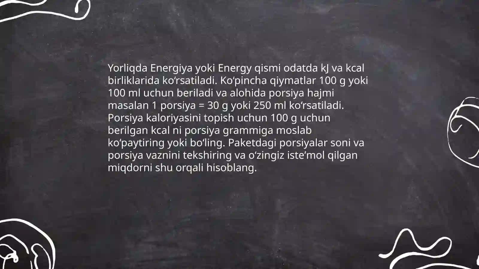 Oziq ovqat maxsulotlarini tarkibi foydali va zararli xususiyatlarini yorliqlar orqali oʻrganish 4