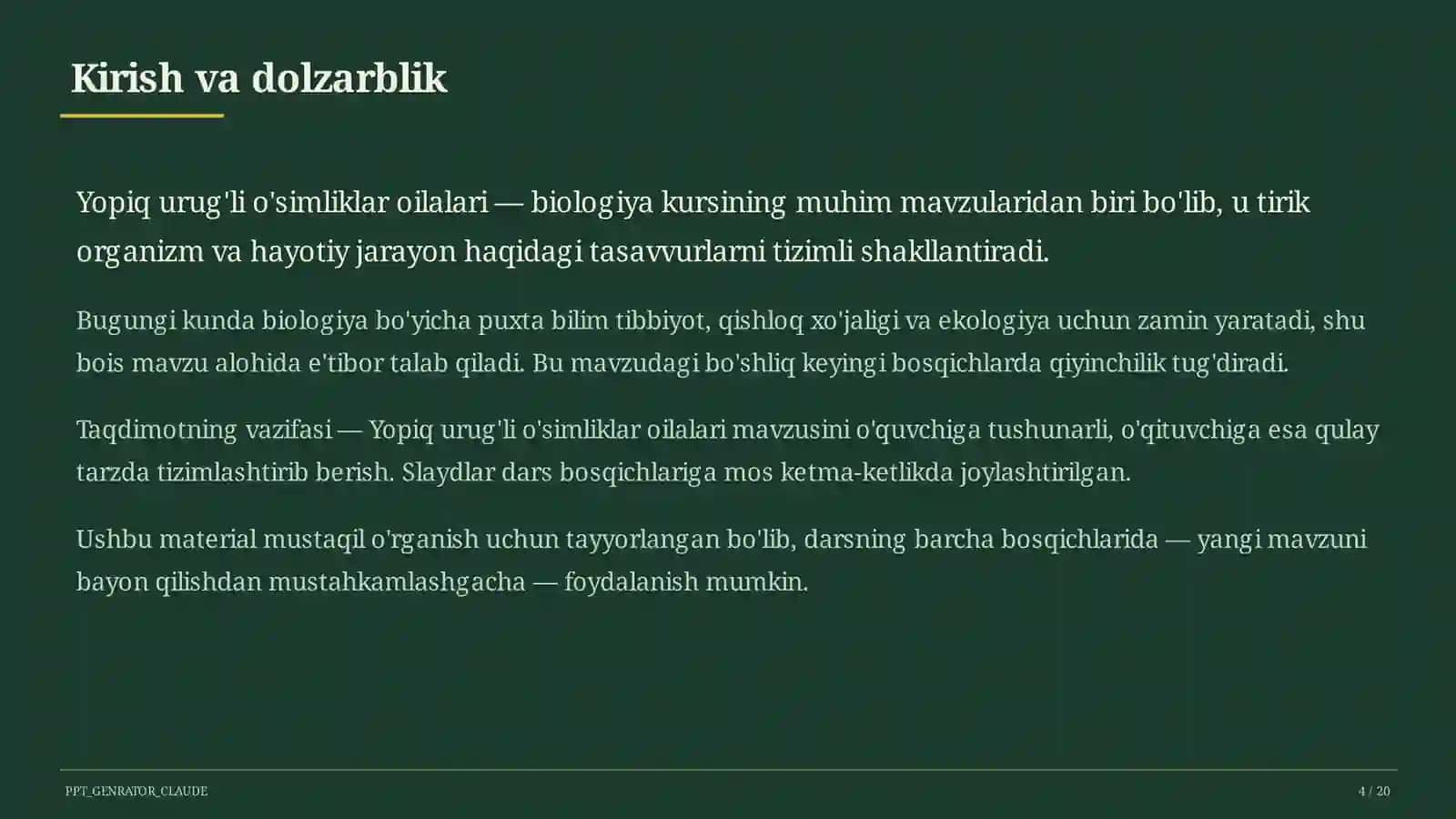 Yopiq urug'li o'simliklar oilalari (6-sinf) 4