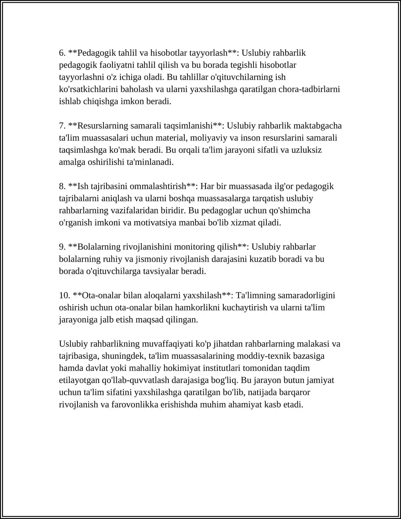 MAKTABGACHA TA'LIMGA USLUBIY RAHBARLIK ISHINING TASHKILIY TUZILISHI VA VAZIFALARI 4