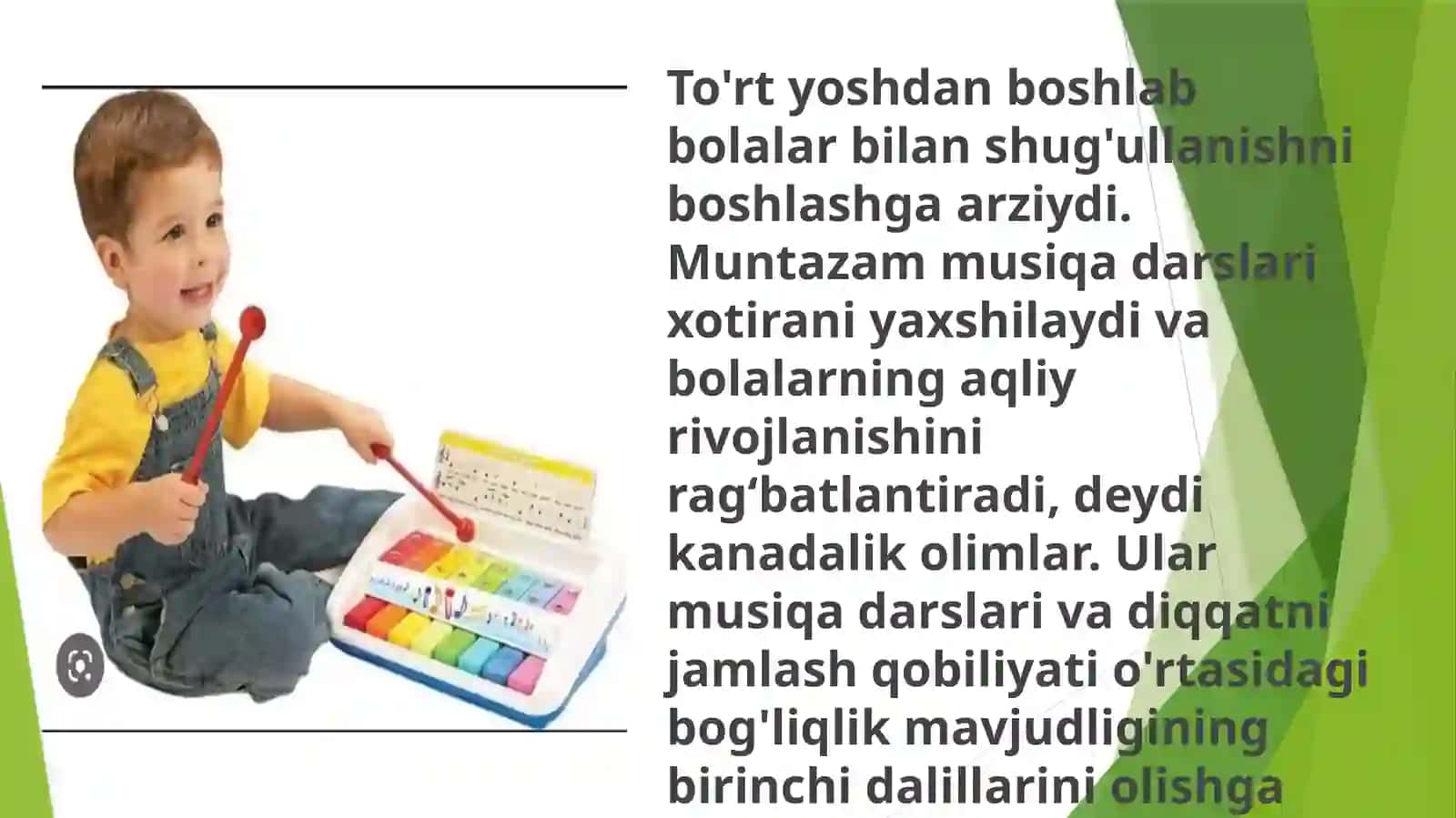 Maktabgacha yoshdagi bolalarniestetiktarbiyalashda musiqiy faoliyatning o'rni 4