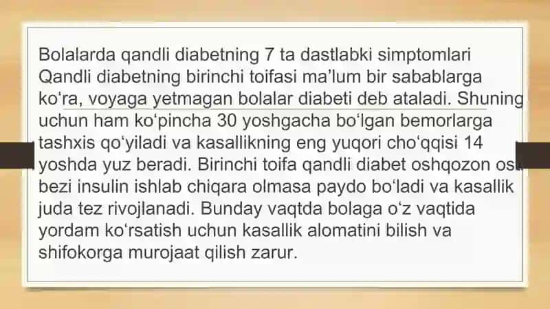 Bolalarda Qandli Diabet Kasalligi Etiologiyasi 4