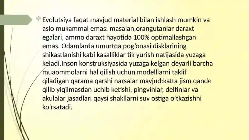 Bionika asoslari va uning inson hayotidagi o’rni 4