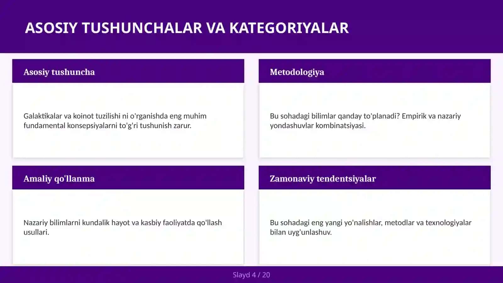 Galaktikalar va koinot tuzilishi 4