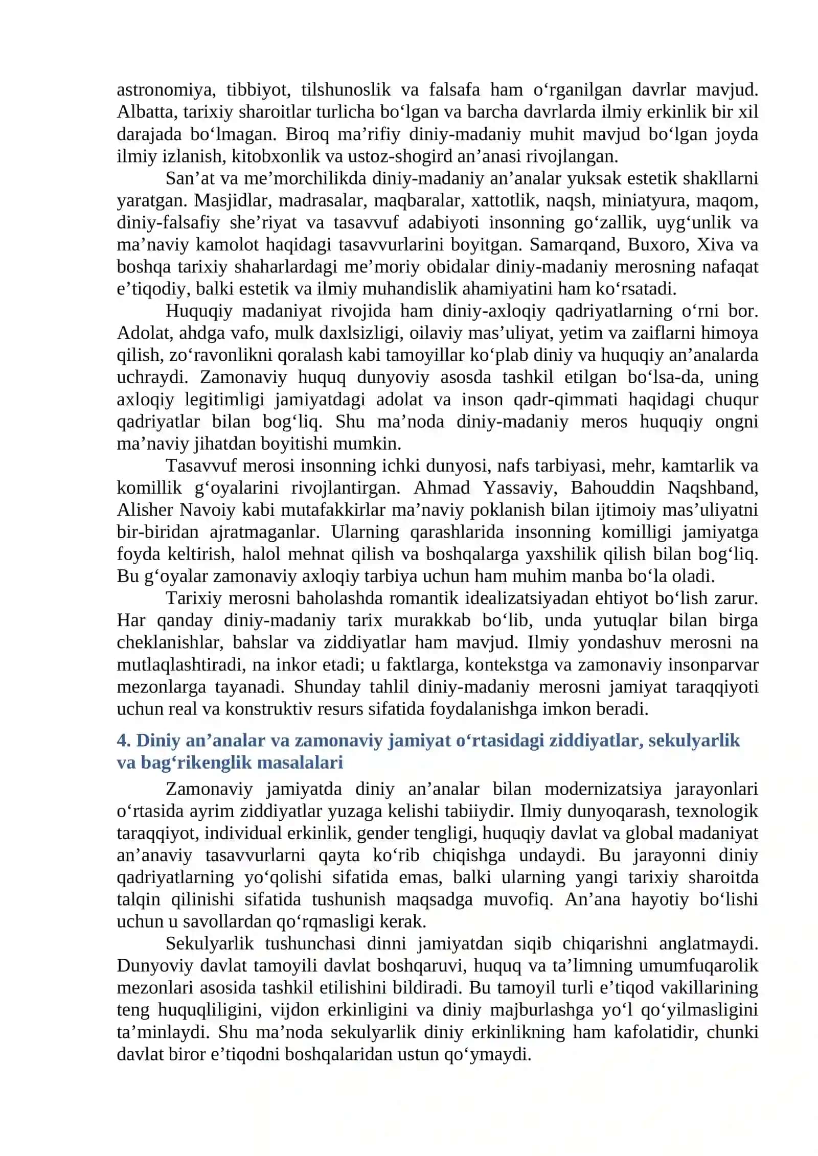 DINIY-MADANIY AN’ANALARNING JAMIYAT TARAQQIYOTIGA TA’SIRI 4