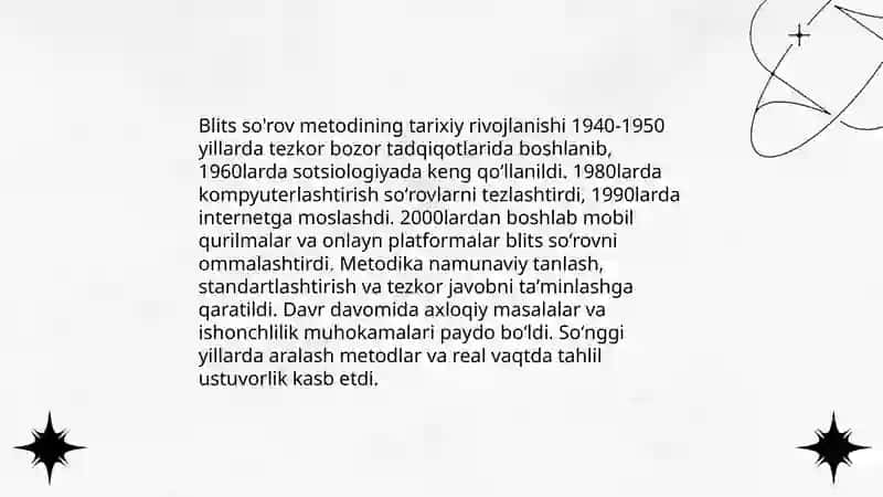 Blits so'rov metodi 4