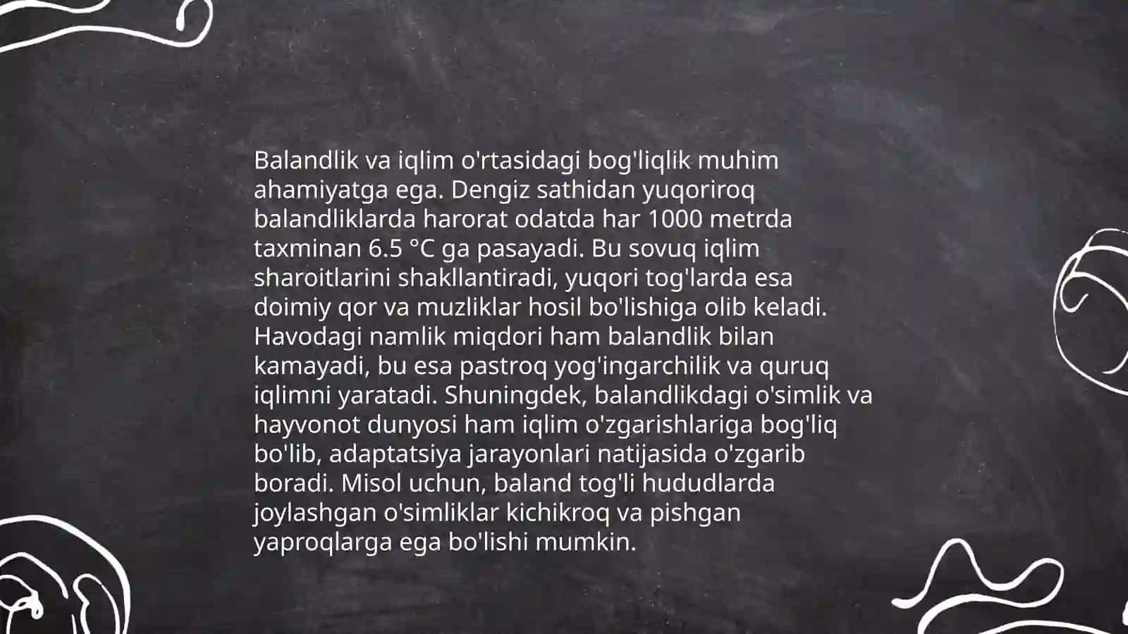 Materiklar iqlimiga taʼsir koʻrsatuvchi omillar 4
