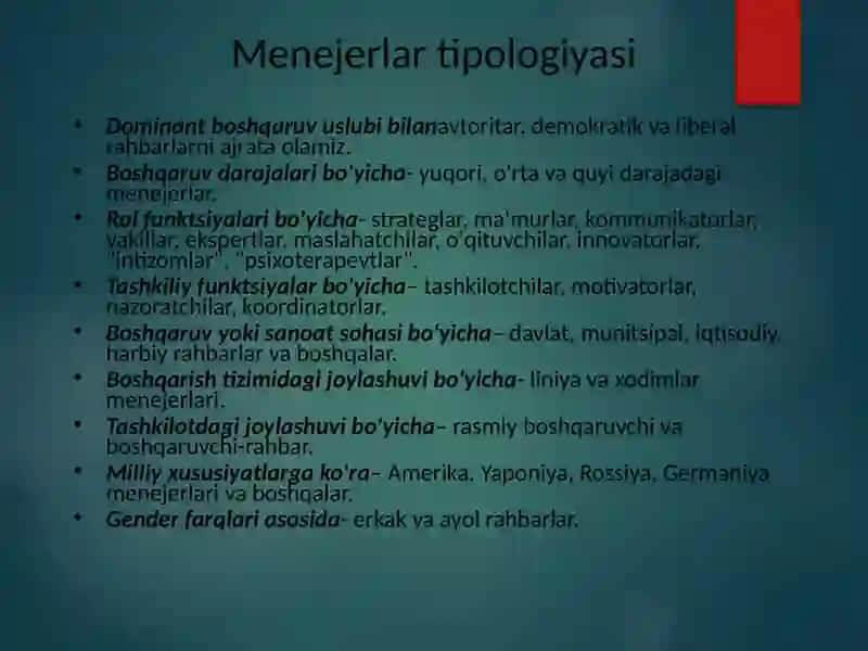 Samarali boshqaruvga to'sqinlik qiluvchi shaxs xislatlari 4