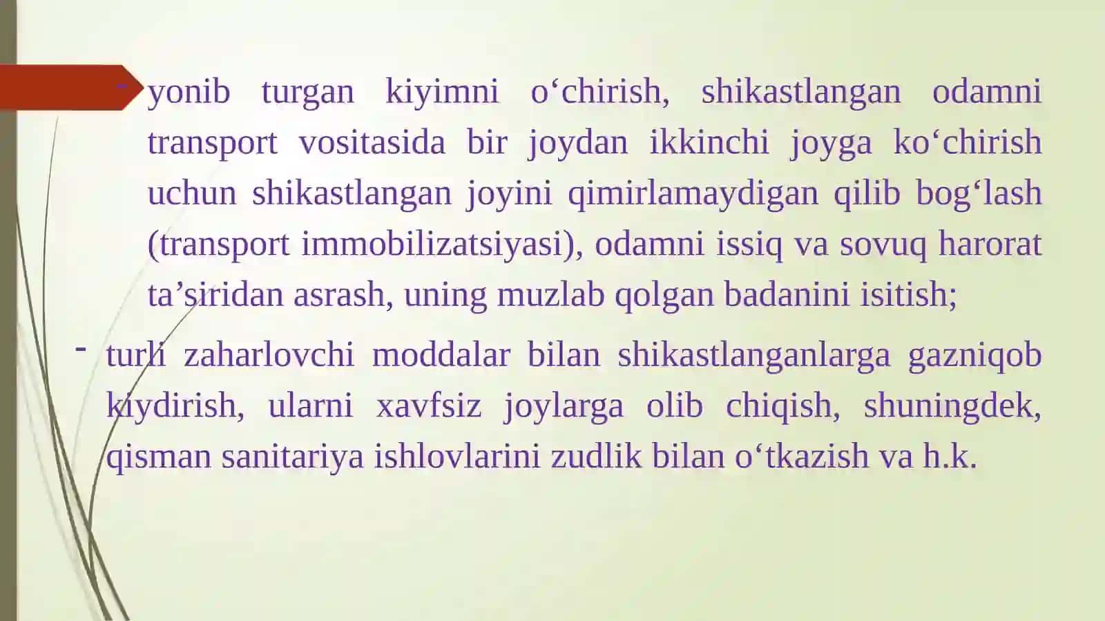 Baxtsiz hodisalarda birinchi tibbiy yordam ko’rsatish 4