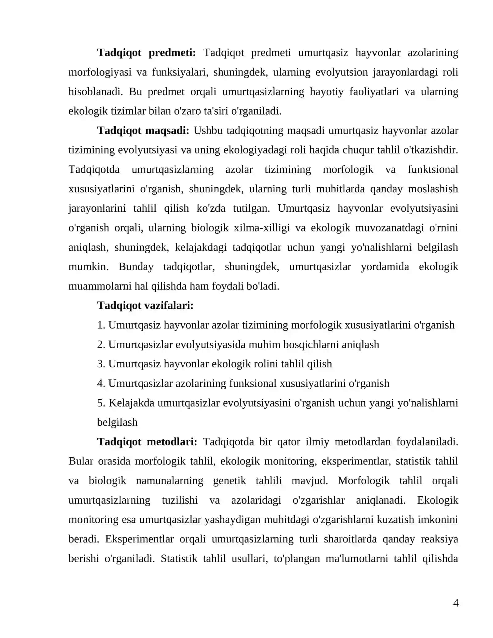 Zoologiya Fanidan 4