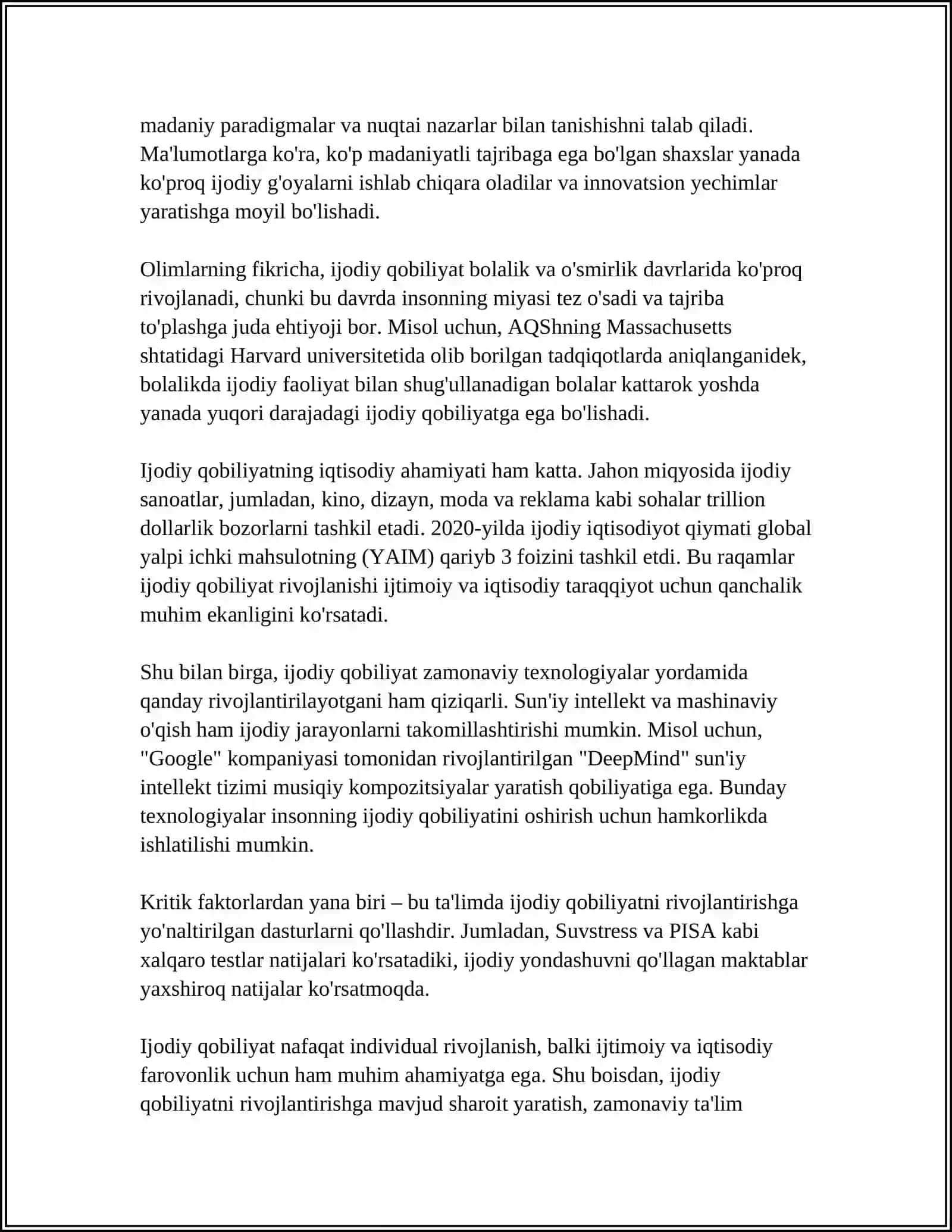 MUSTAQIL ISH Mavzu: IQTIDORLILIKNING KOʻRINISHLARI 4