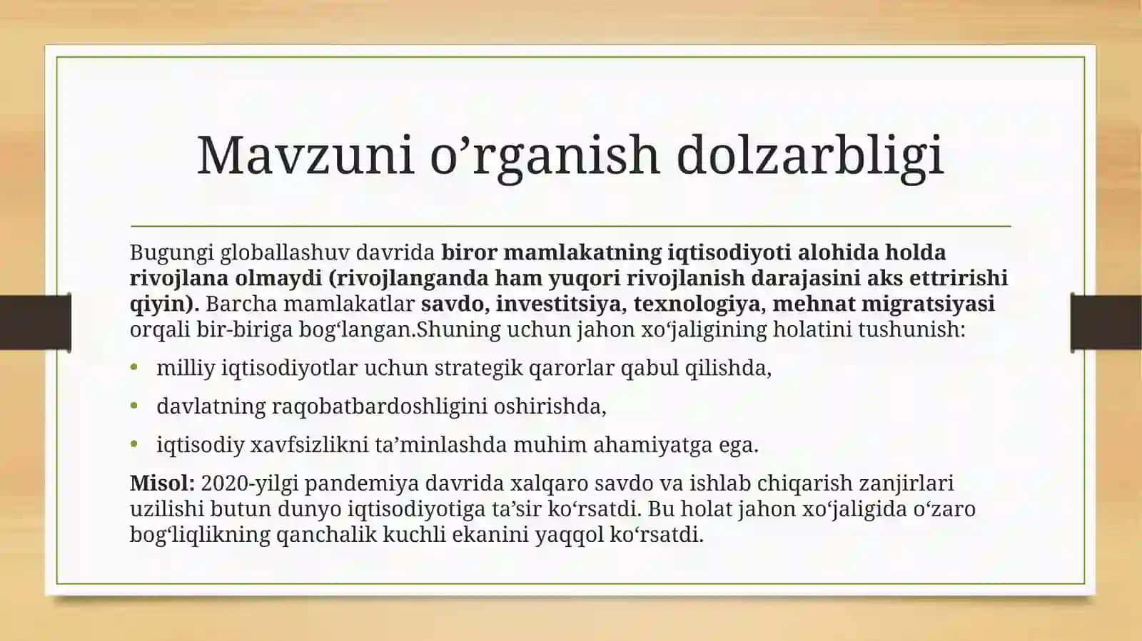Jahon iqtisodiyoti va uni tavsiflovchi asosiy makroiqtisodiy ko‘rsatkichlar tizimi 4