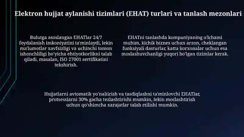 Elektron hujjatlar aylanish asoslari 4