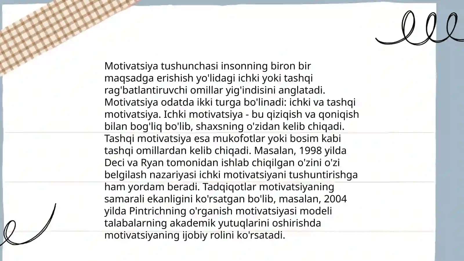 Faoliyat va motivatsiya 4