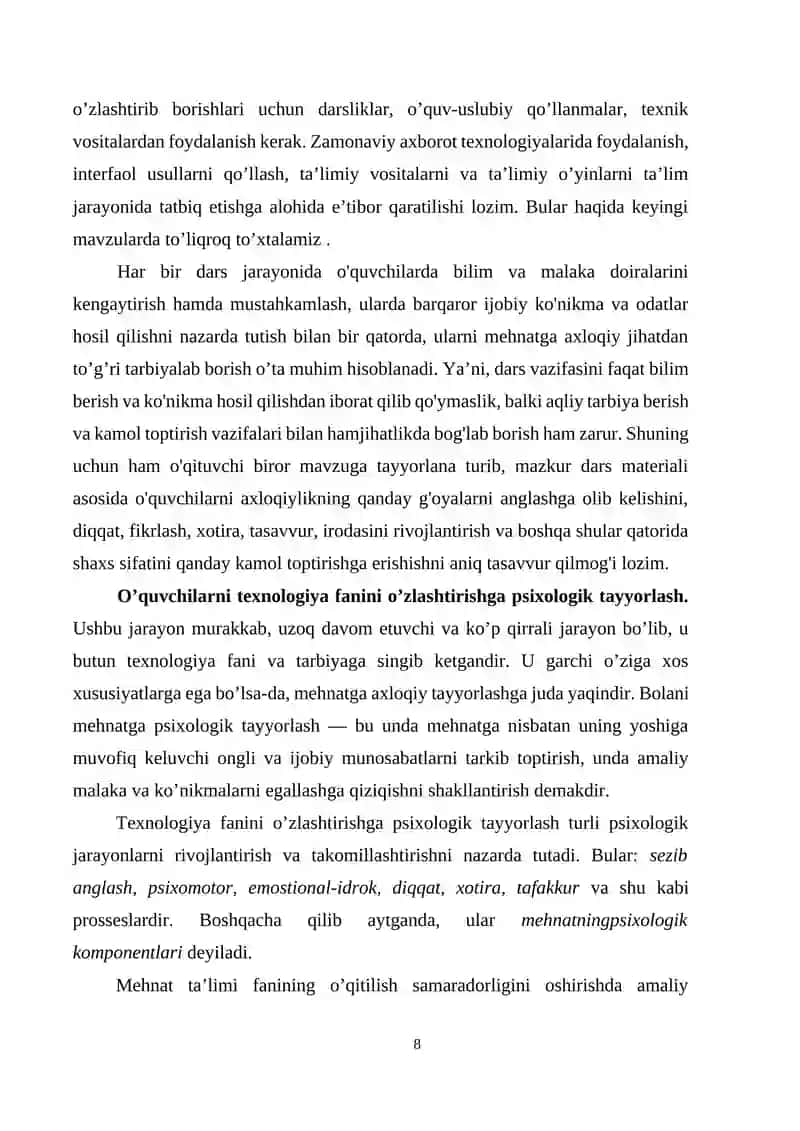 Texnologiya ta’limini o‘qitish shakllari 4