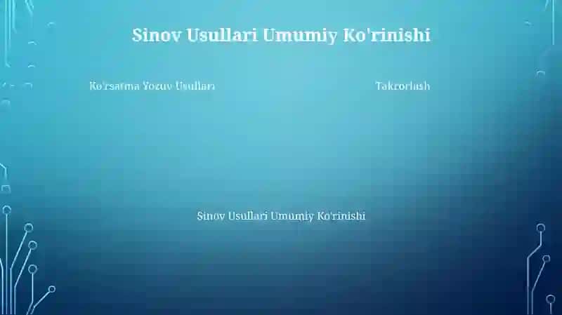 Yo'riqnoma Yozuv Usullari 4