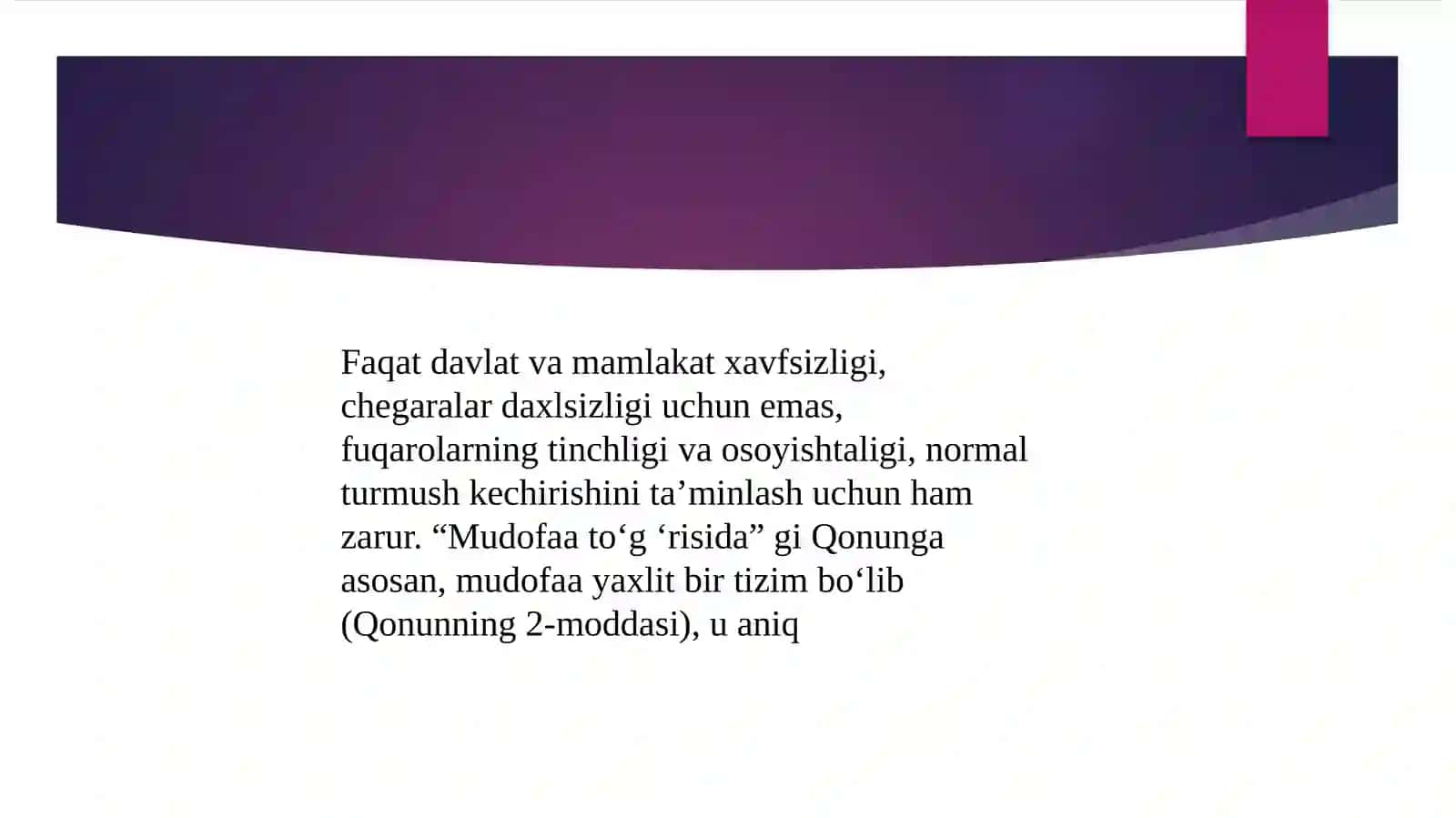 Milliy xafsizlikni taminlash borasida amalga oshirilgan ishlar 4