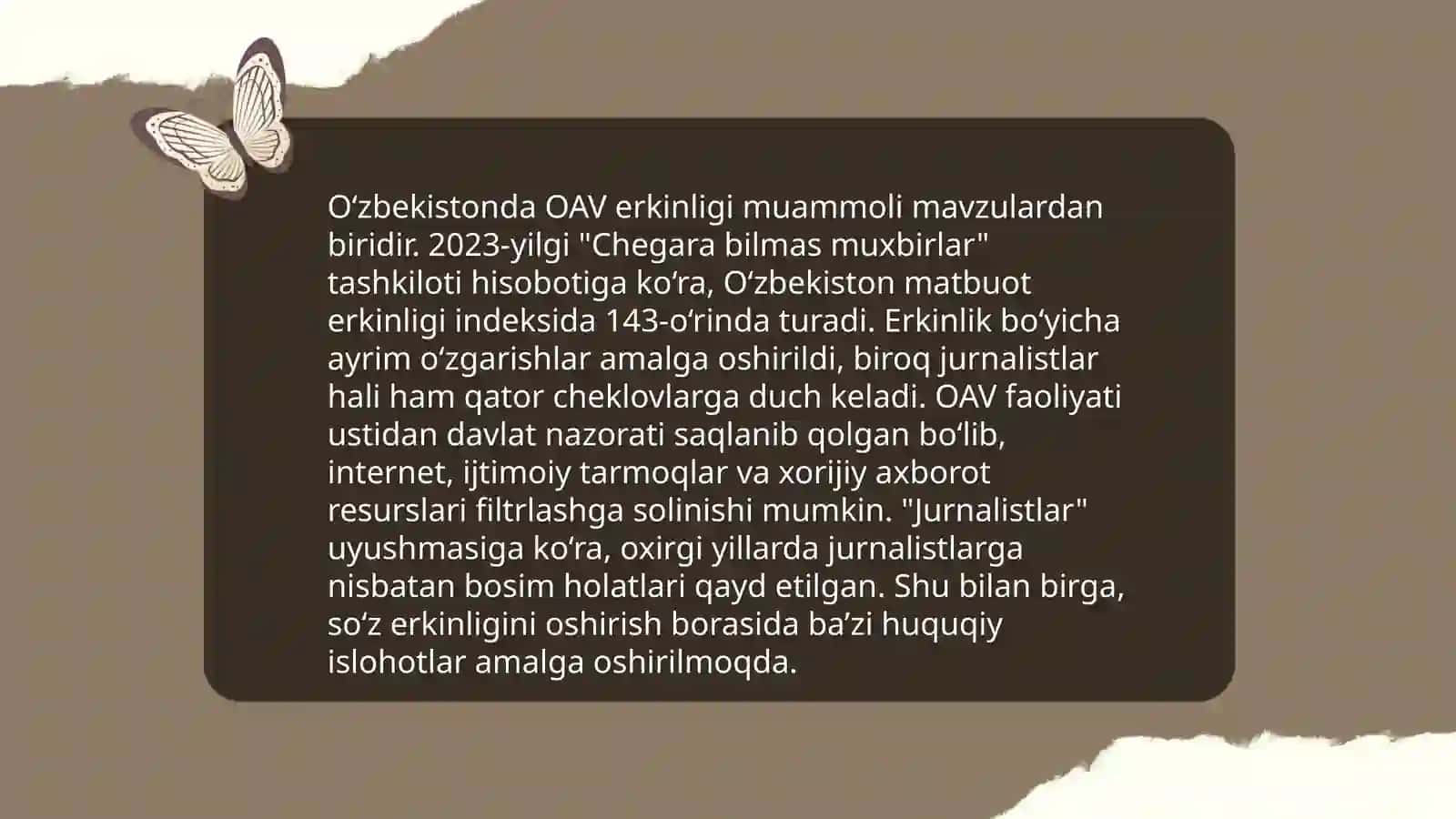 O‘zbekiston ommaviy axborot vositalarining huquqiy asosi 4