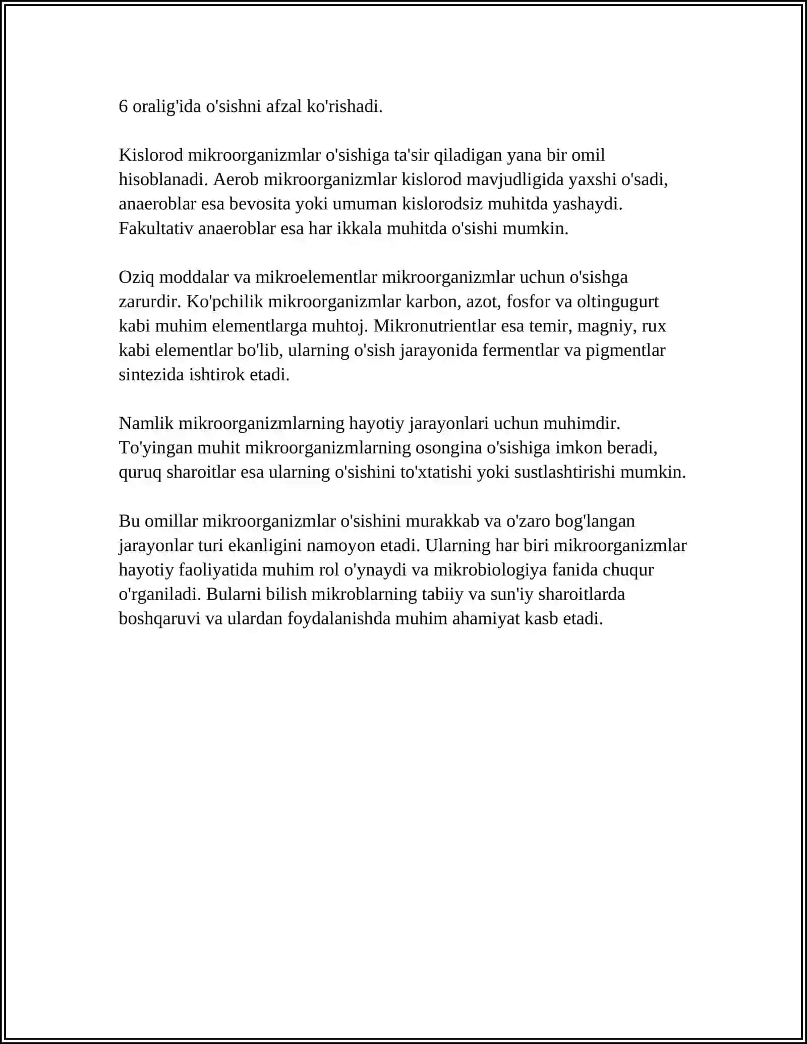 MIKROORGANIZIMLAR FIZIOLOGIYASI. UMUMIY VIRUSOLOGIYA. BAKTERIOFAGLAR 4