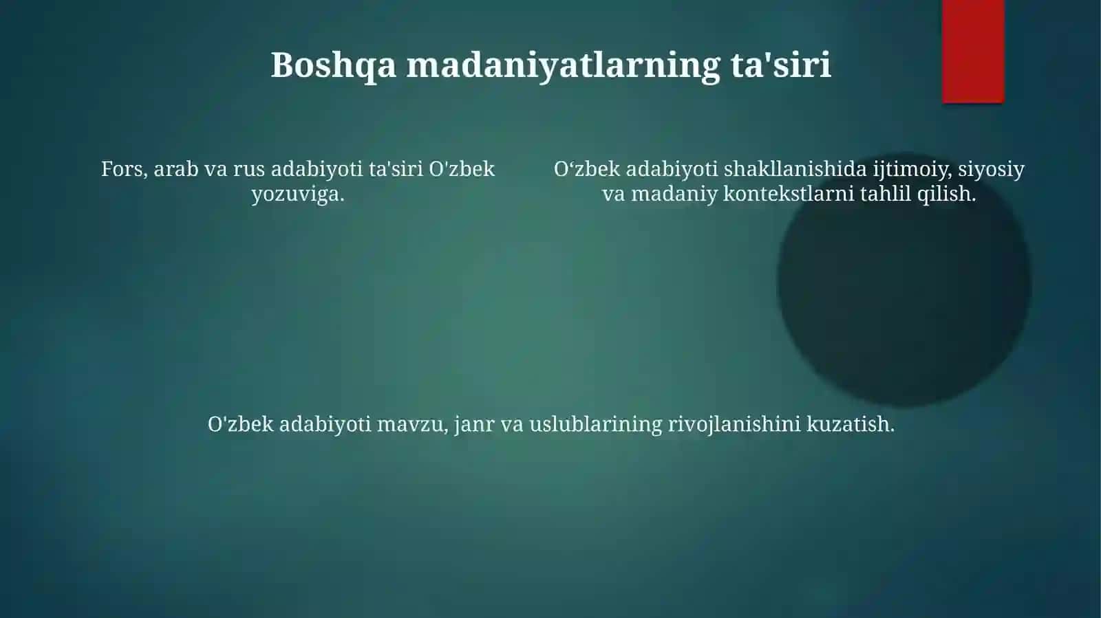 Òzbek adabiyoti tarixi fanining maqsadlari va vazifalari 4
