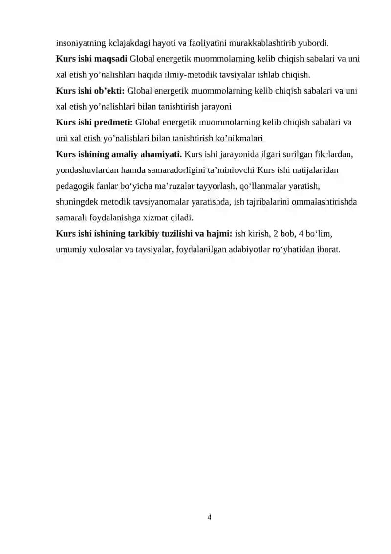GLOBAL ENERGETIK MUOMMOLARNING KELIB CHIQISH SABABLARI VA UNI XAL ETISH YO’NALISHLARI 4