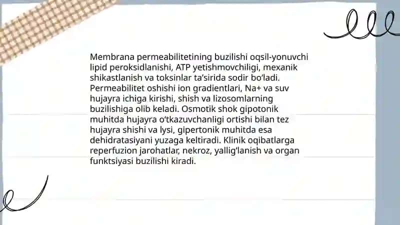 Hujayra membranalar va organellalarining patologiyasi 4