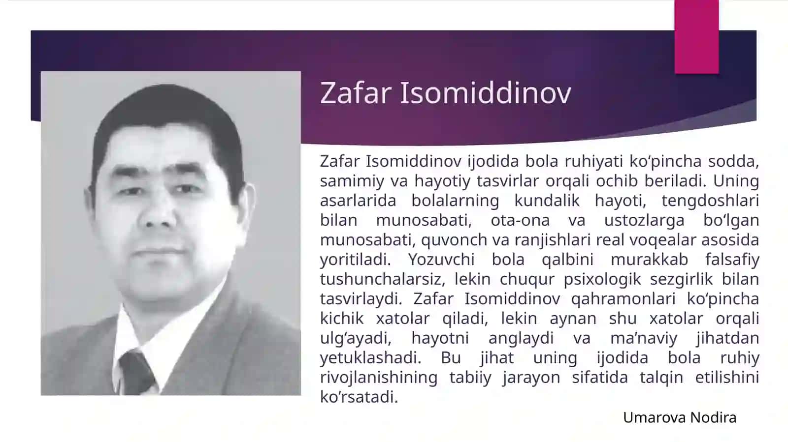 Zafar Isomiddinov, Abdusaid Ko‘chimov, Zulfiya Mo’minova, Kavsar Turdiyevalar ijodida bola ruhiyati talqini 4