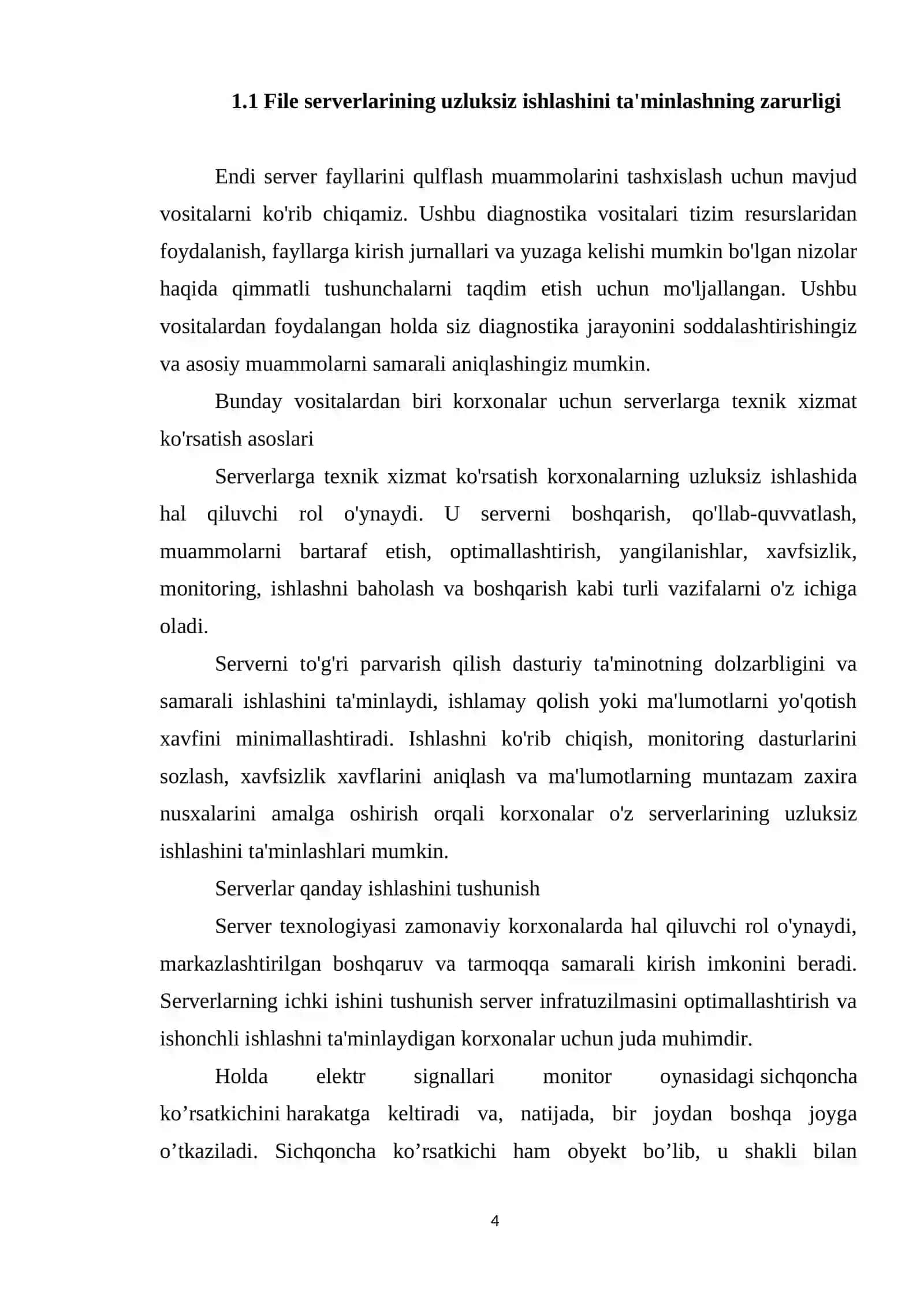 WINDOWS OPERATSION TIZIMIDA FAYL SERVERLARINI DOIMIY ISHLASHINI TAMINLASH VA BOSHKARISH 4