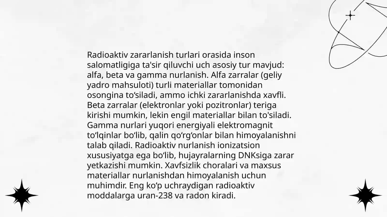 Yadroviy jarohatlanish oʻchoqlari va joylarning rasioktiv zararlanishi 4